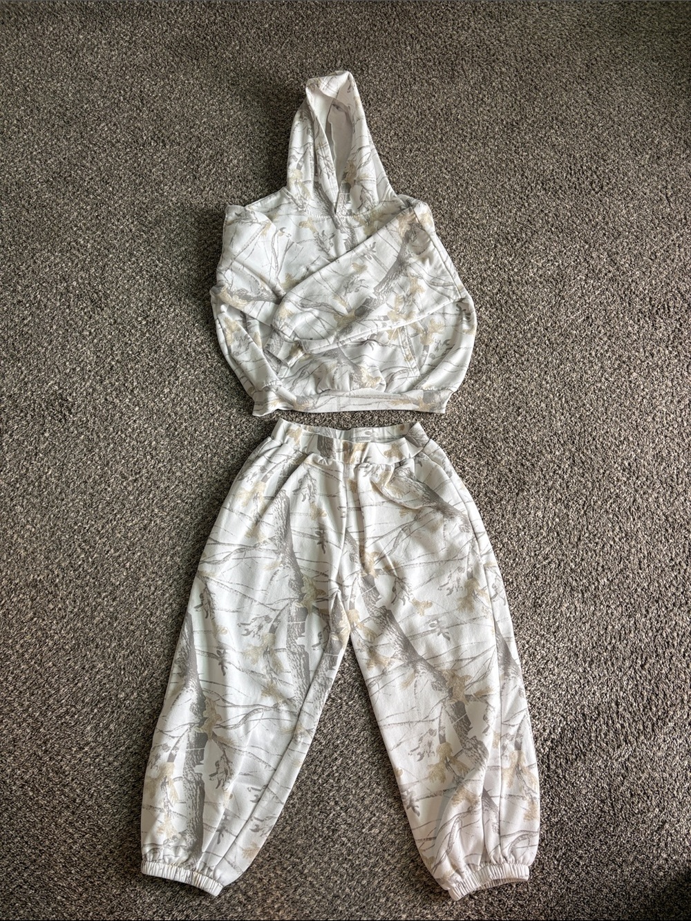 White Camo Jogger Set